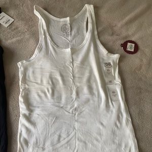 white T-shirt tank